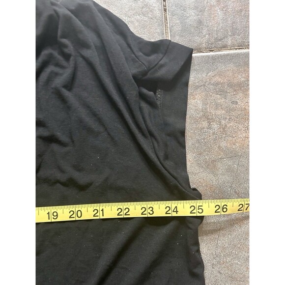 EILEEN FISHER Size L Cowl Neck Short Sleeve Shift Dress Minimalist Closet Staple - Picture 8 of 12